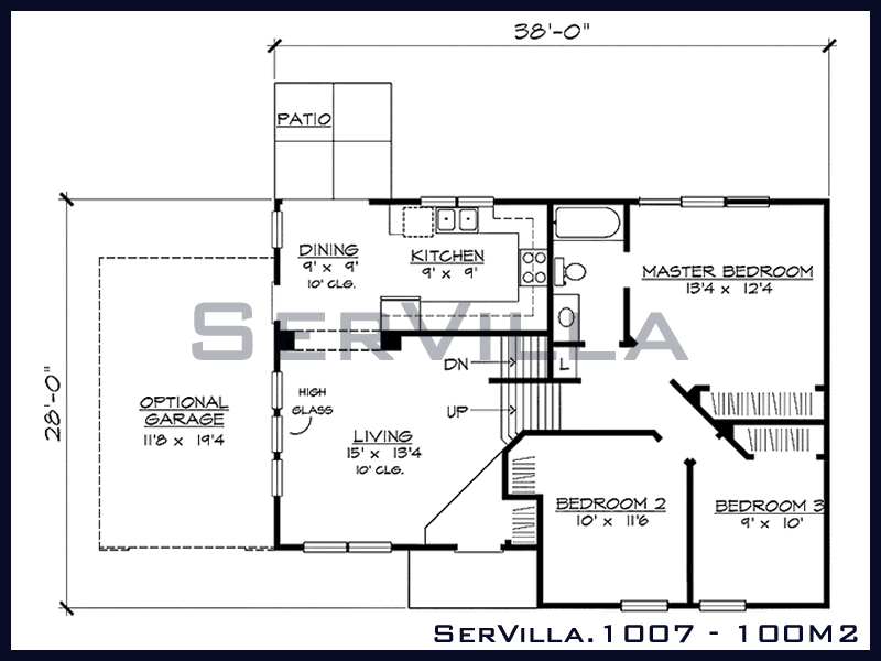 100 m2 Çelik Konstrüksiyon Villa Modeli 7