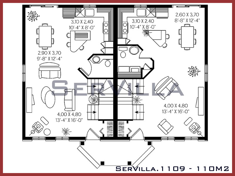 110 m2 Çelik Konstrüksiyon Villa Modeli 9