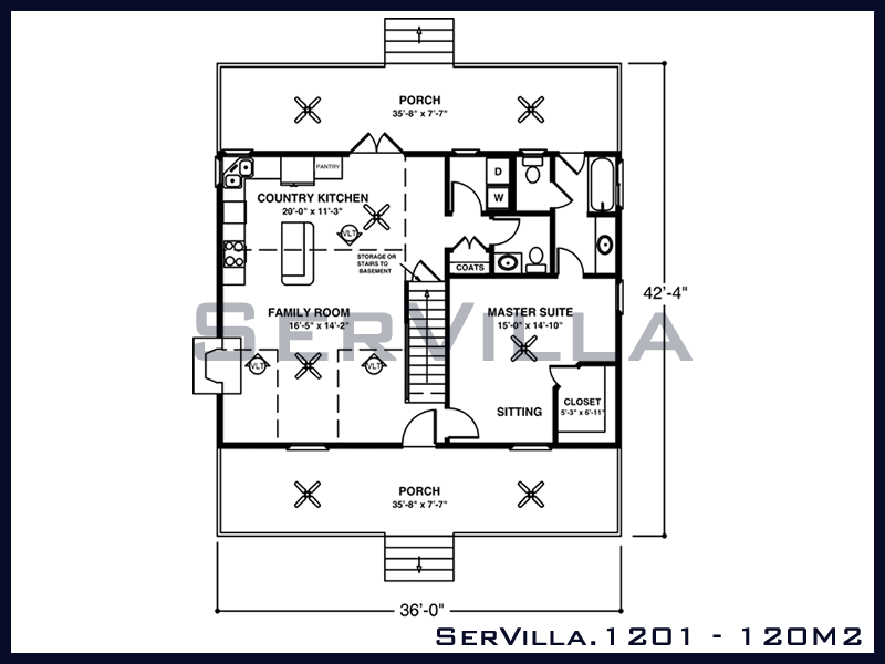 120 m2 Çelik Konstrüksiyon Villa Modeli 1