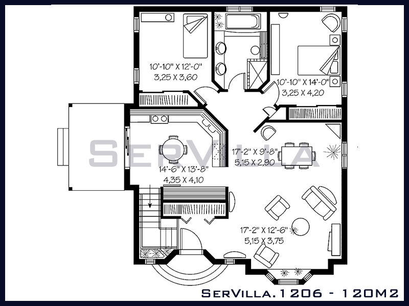 120 m2 Çelik Konstrüksiyon Villa Modeli 6