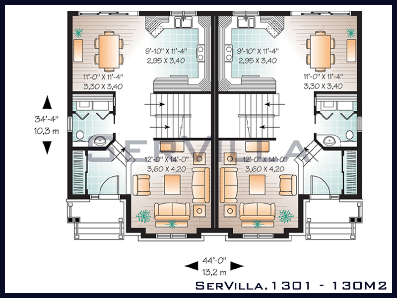 130 m2 Çelik Konstrüksiyon Villa Modeli 1