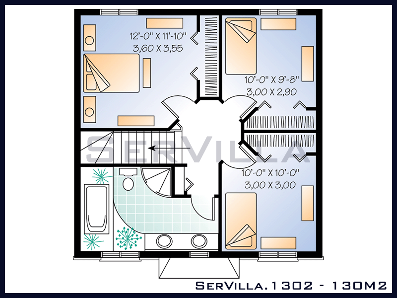 130 m2 Çelik Konstrüksiyon Villa Modeli 2