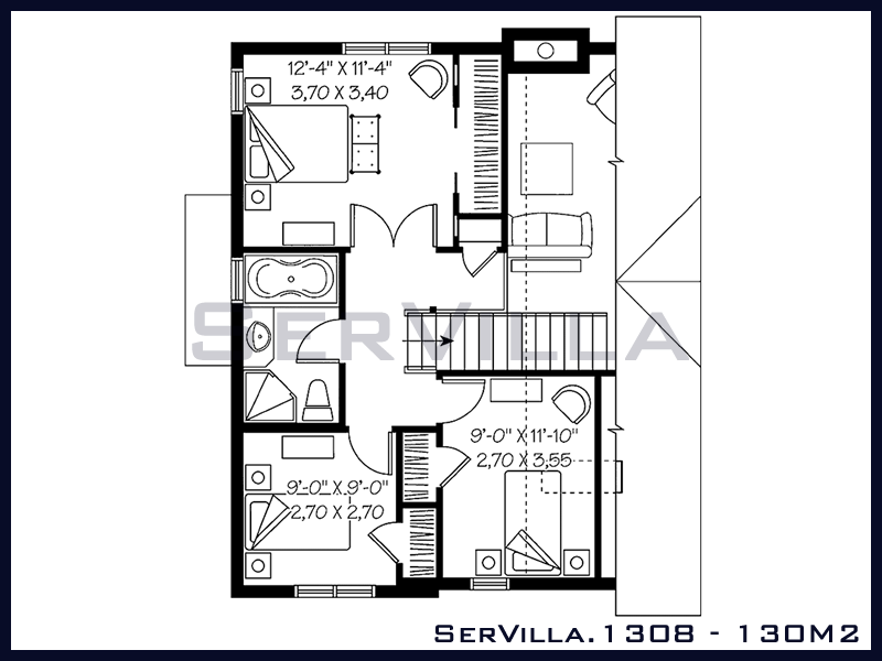 130 m2 Çelik Konstrüksiyon Villa Modeli 8