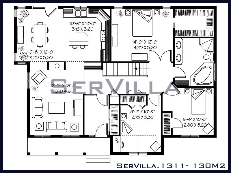 130 m2 Çelik Konstrüksiyon Villa Modeli 11