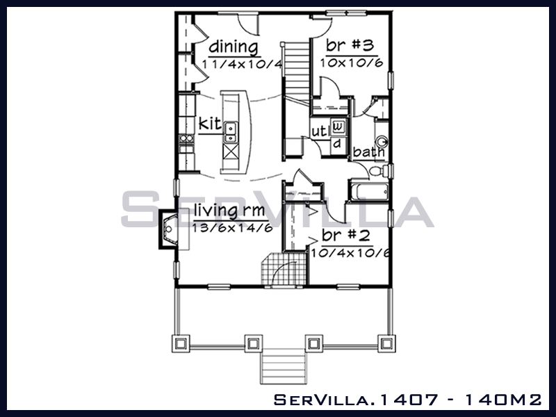 140 m2 Çelik Konstrüksiyon Villa Modeli 7