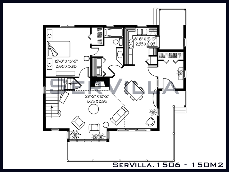 150 m2 Çelik Konstrüksiyon Villa Modeli 6