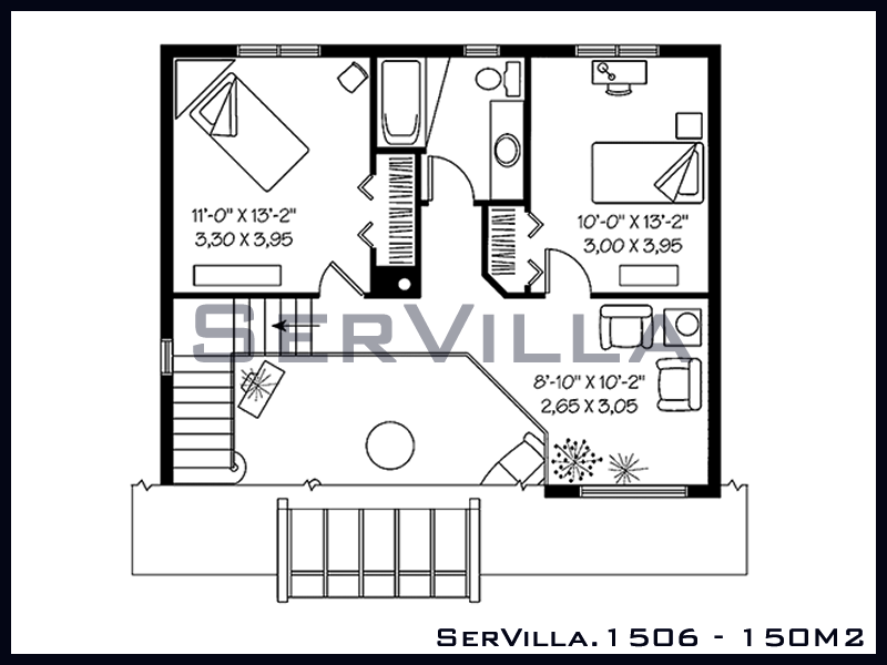 150 m2 Çelik Konstrüksiyon Villa Modeli 6