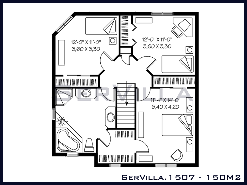 150 m2 Çelik Konstrüksiyon Villa Modeli 7