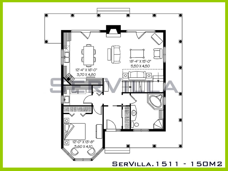 150 m2 Çelik Konstrüksiyon Villa Modeli 11