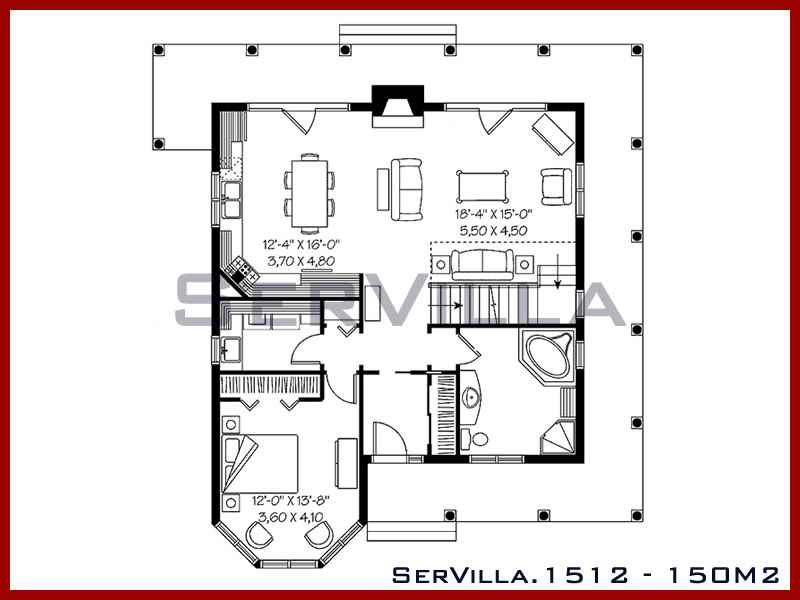 150 m2 Çelik Konstrüksiyon Villa Modeli 12