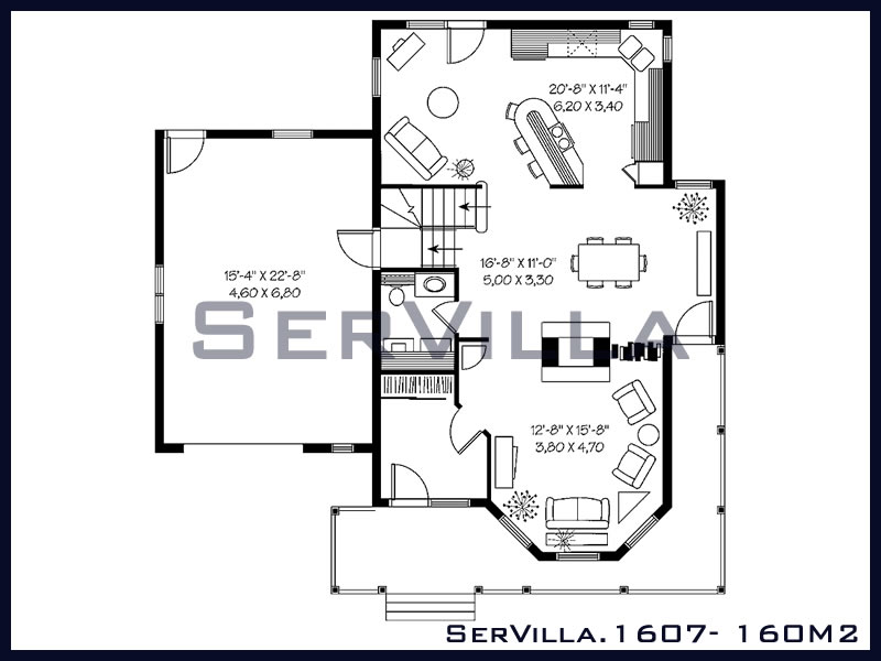 160 m2 Çelik Konstrüksiyon Villa Modeli 7