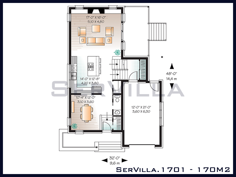 170 m2 Çelik Konstrüksiyon Villa Modeli 1