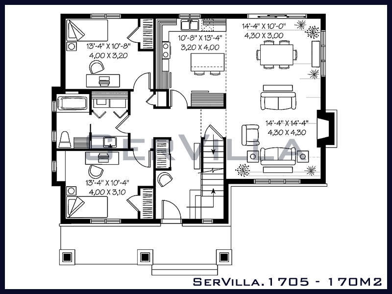 170 m2 Çelik Konstrüksiyon Villa Modeli 5