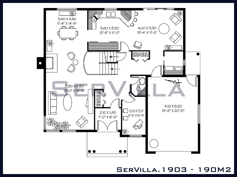 190 m2 Çelik Konstrüksiyon Villa Modeli 3