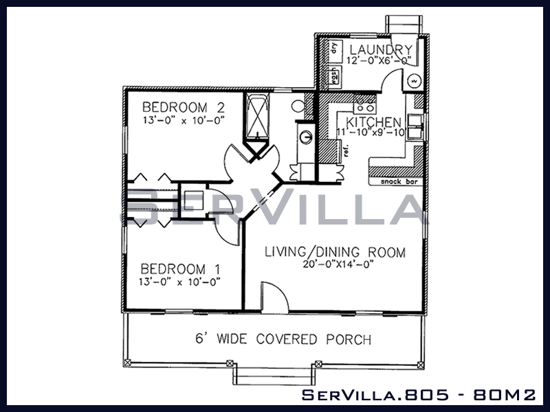 80 m2 Çelik Konstrüksiyon Villa Modeli 5